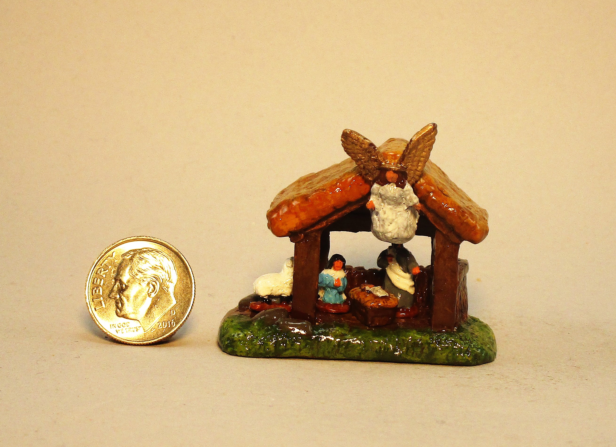 Tiny Nativity Set painted | Heekin Pewter